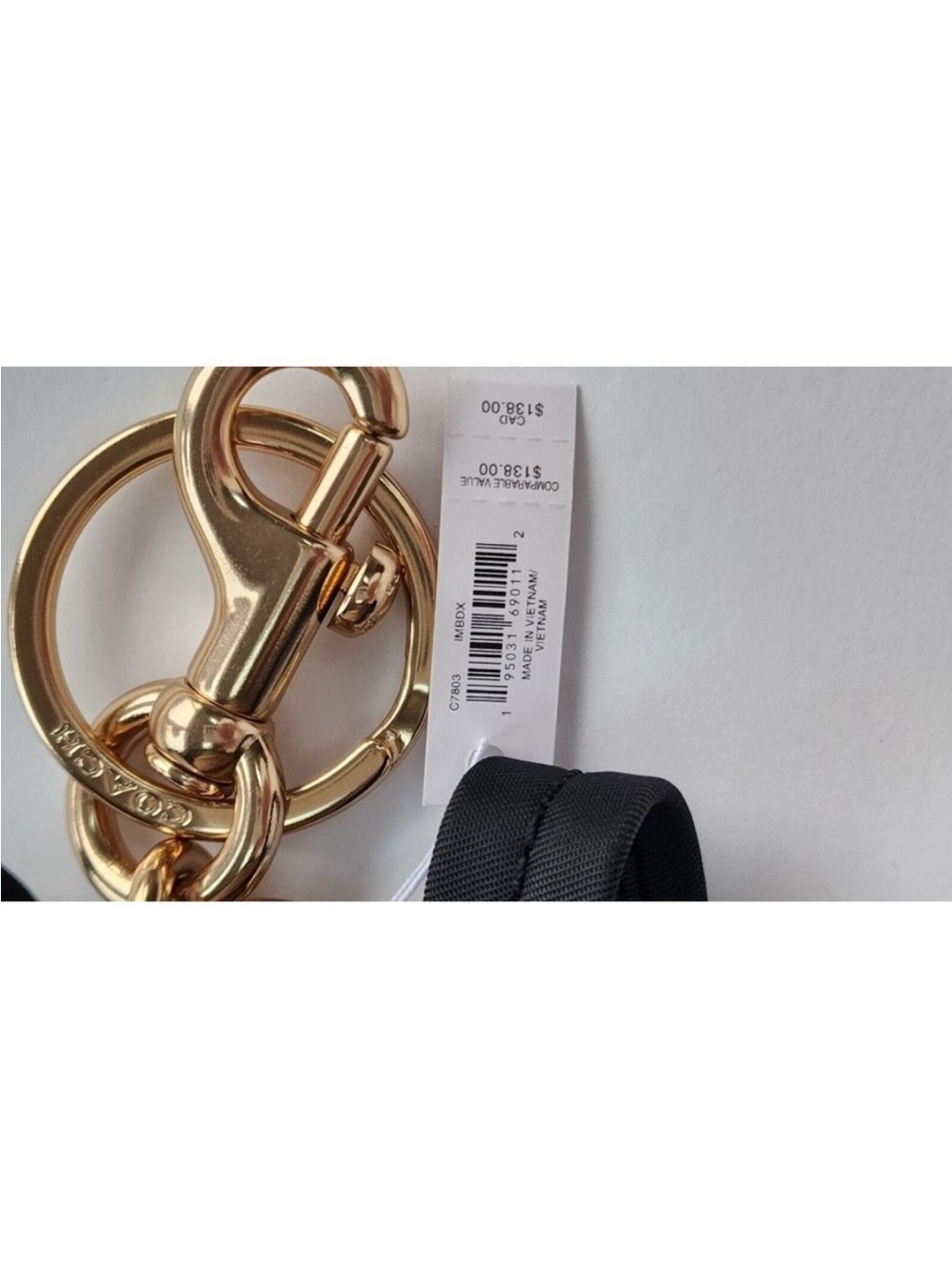 NWT Coach Mini Court Backpack Bag Charm Signature Canvas - Picture 11 of 12